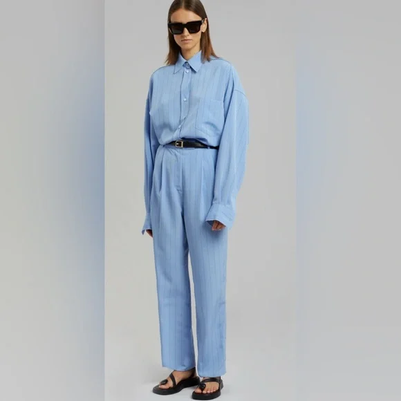 The Frankie ShopBea Fluid Stripe Suit Pants – Powder Blue size XSmall
